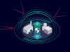 A graphic that shows how Siemens’ industrial security concept protects plants against cyber threats. 